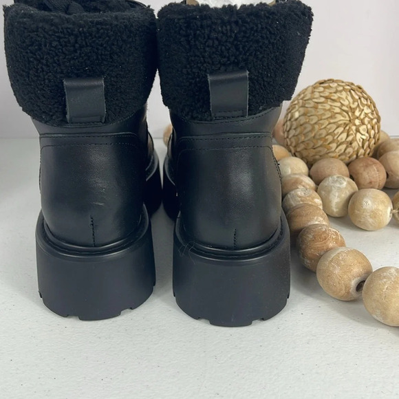 Steve Madden Women's Reyen Combat Boots Black Leather Sz 8.5 NWOB - Picture 6 of 10